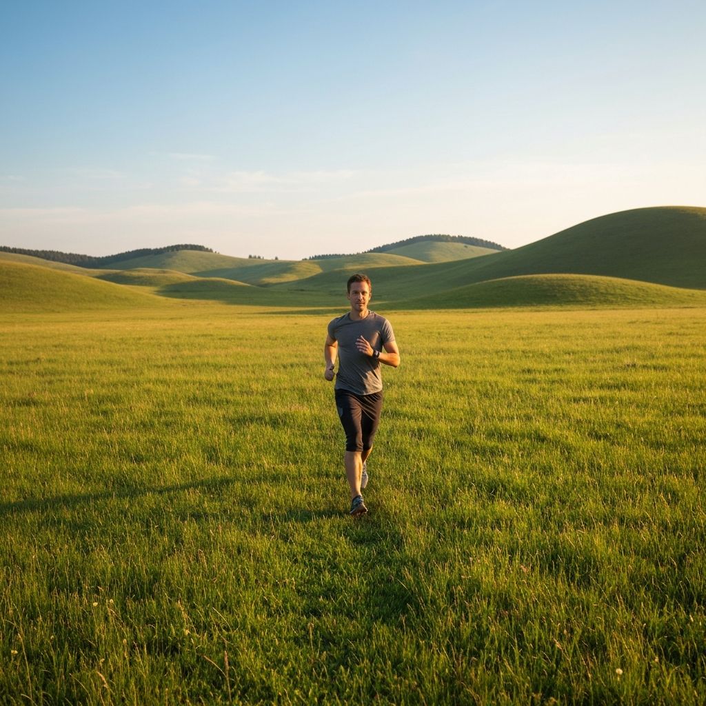 Person engaged in outdoor physical activity